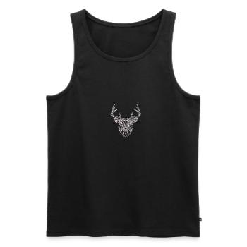 antler - Men's Premium Organic Tank Top - black - Front - AI Model Male 178 light (178cm)