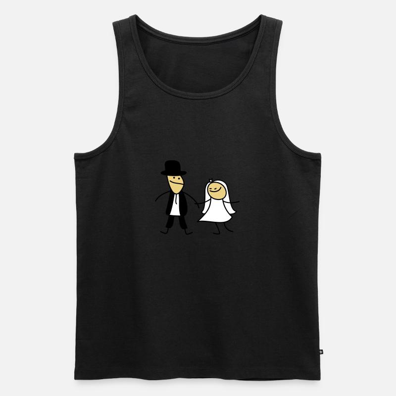 Brautpaar (b) - Männer Premium Bio Tank Top - Schwarz