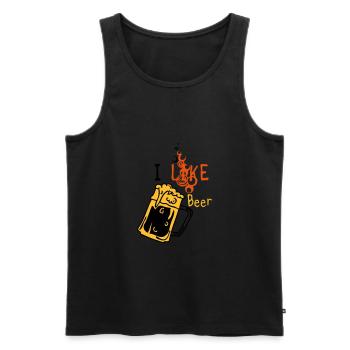 Ich mag Bier 5 - Männer Premium Bio Tank Top - Schwarz - Vorne - AI Model Male 178 light (178cm)