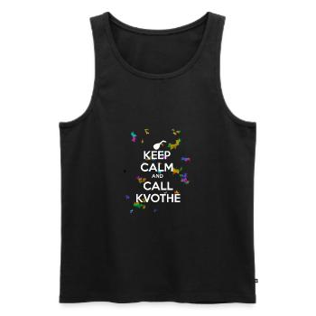 RUFEN SIE KVOTHE - Männer Premium Bio Tank Top - Schwarz - Vorne - AI Model Male 178 light (178cm)