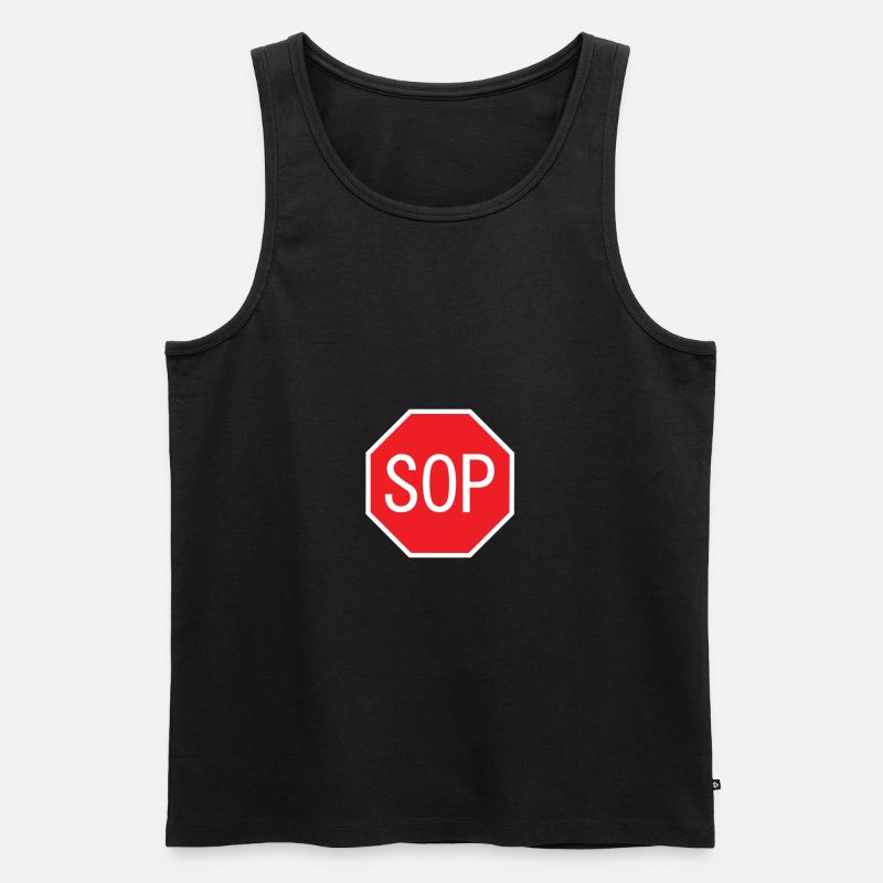 SOP shield - Men's Premium Organic Tank Top - black
