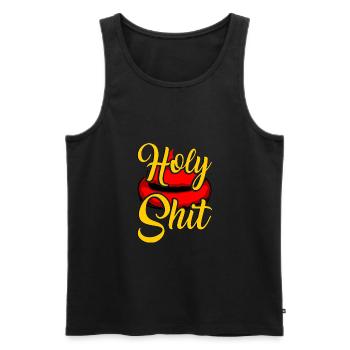 Heilige Scheisse verdammt frech fluchen Pech - Männer Premium Bio Tank Top - Schwarz - Vorne - AI Model Male 178 light (178cm)