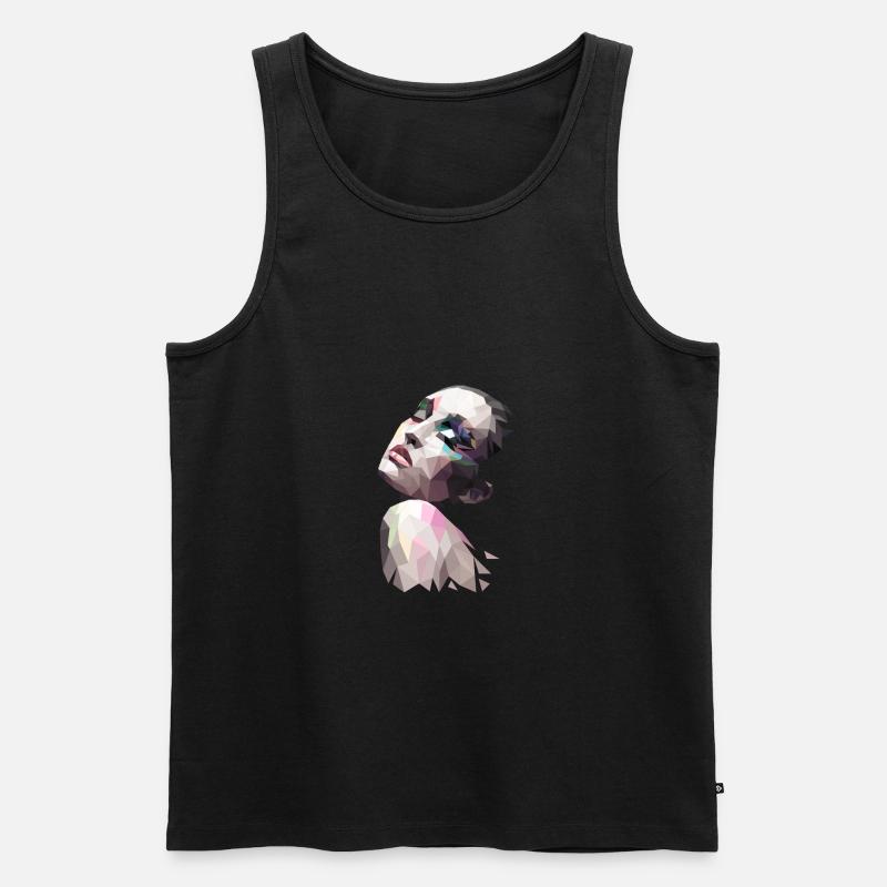 Abstraktes Frauen Model Design - Männer Premium Bio Tank Top - Schwarz