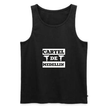 Medellin Kartell Pablo Escobar - Männer Premium Bio Tank Top - Schwarz - Vorne - AI Model Male 178 light (178cm)