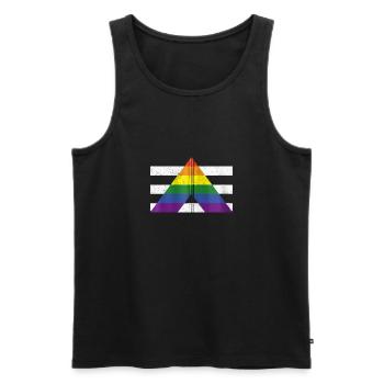 LGBT Straight Gay Ally Pride Flag For Hetero - Männer Premium Bio Tank Top - Schwarz - Vorne - Michal (187cm)