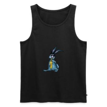 saxophone - Men's Premium Organic Tank Top - black - Front - AI Model Male 178 light (178cm)