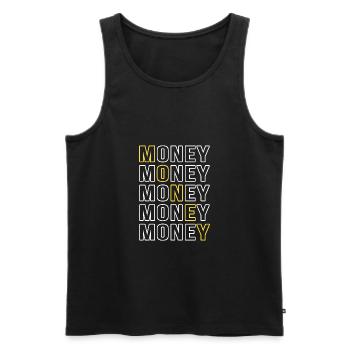 Geld - Männer Premium Bio Tank Top - Schwarz - Vorne - Michal (187cm)