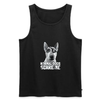 Bullterrier Pirat - Débardeur bio Premium Homme - noir - Devant - Michal (187cm)