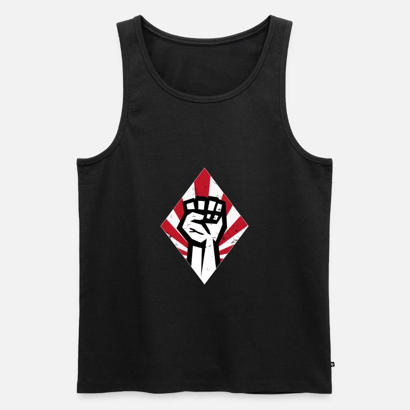 Fist - Männer Premium Bio Tank Top - Schwarz