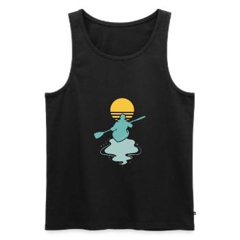 Kayak Sunset I Kayaking I Kayaker - Men's Premium Organic Tank Top - black - Front - Michal (187cm)