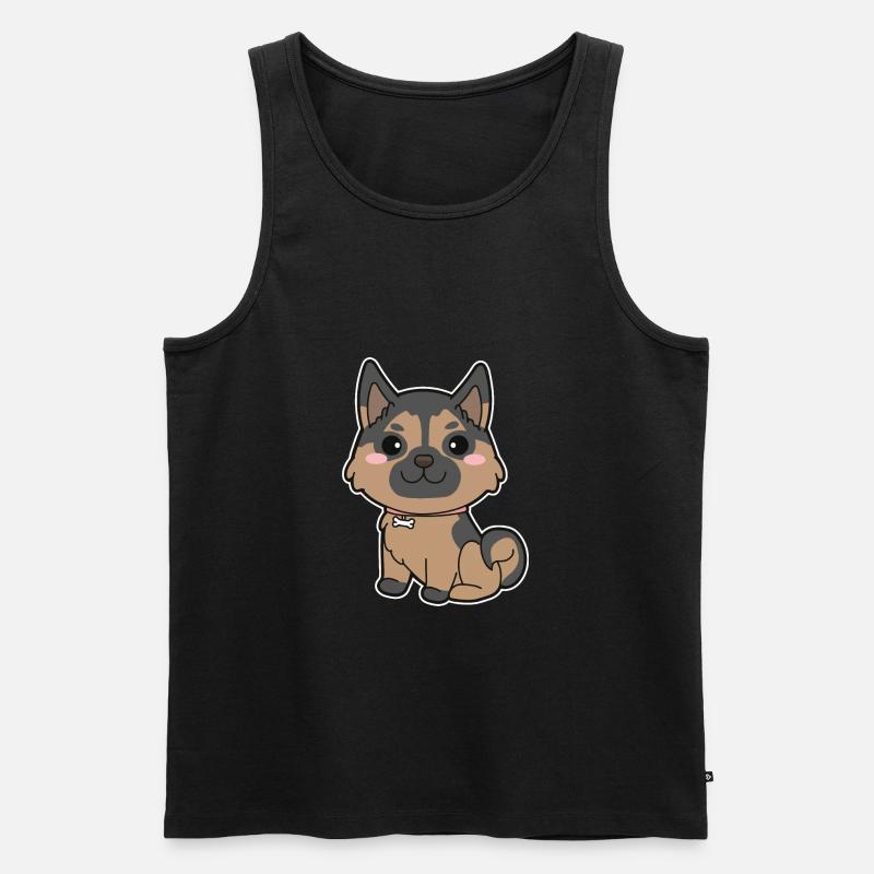 Deutscher Schäferhund - Männer Premium Bio Tank Top - Schwarz