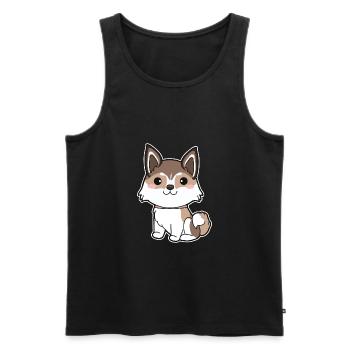 Norwegischer Lundehund - Männer Premium Bio Tank Top - Schwarz - Vorne - Michal (187cm)