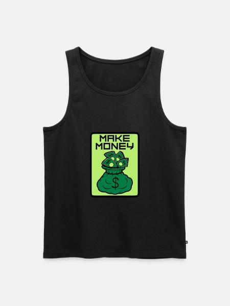 Money Maker Shield - Men's Premium Organic Tank Top - black
