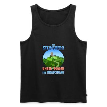 Steinsberg Kraichgau Sinsheim Baden Nordbaden - Männer Premium Bio Tank Top - Schwarz - Vorne - Michal (187cm)