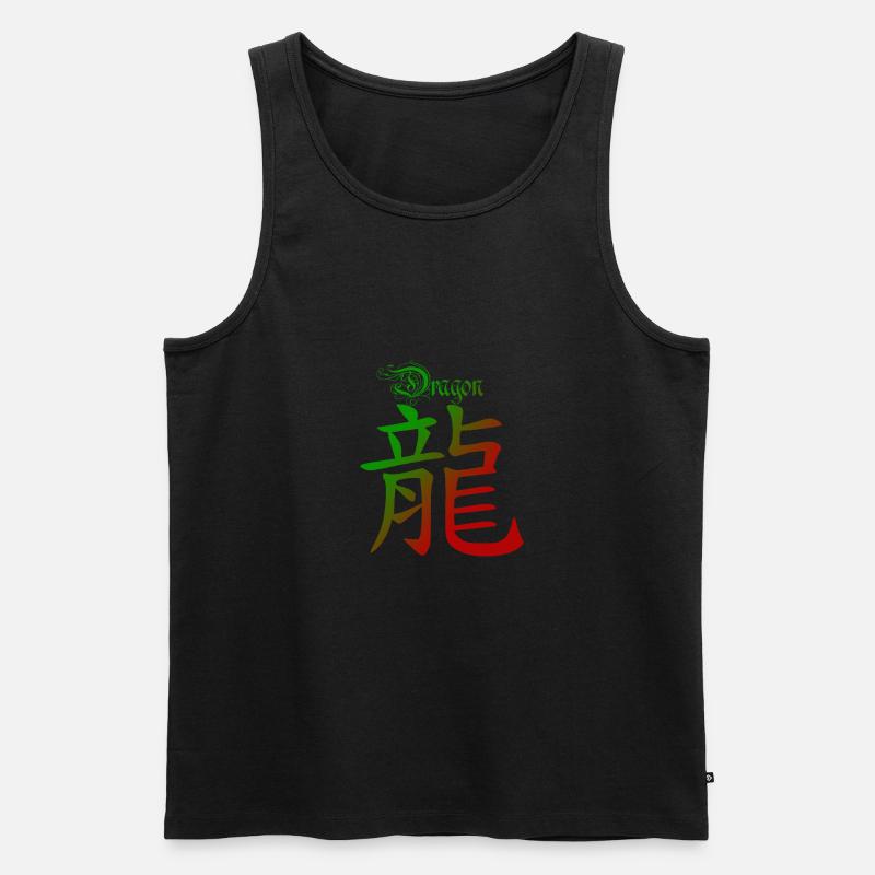 Drache Chinesisches Sternzeichen - Männer Premium Bio Tank Top - Schwarz