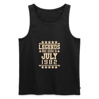 Juli 1982 - 40. Geburtstag Geschenk. Awesome. - Männer Premium Bio Tank Top - Schwarz - Vorne - Michal (187cm)