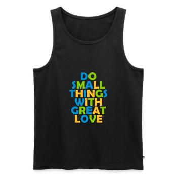 Quote do small things - Men's Premium Organic Tank Top - black - Front - Michal (187cm)