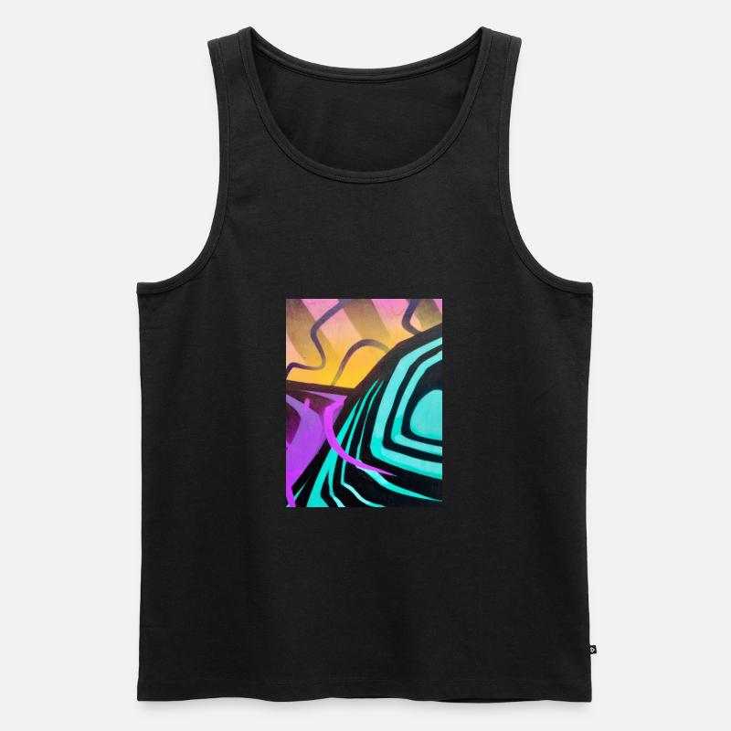 Graffiti-Landschaft 1 - Männer Premium Bio Tank Top - Schwarz