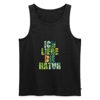 Ich liebe die Natur - Männer Premium Bio Tank Top - Schwarz - Vorne - Michal (187cm)