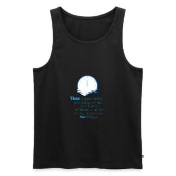 Time is the filling - Men's Premium Organic Tank Top - black - Front - AI Model Male 178 light (178cm)