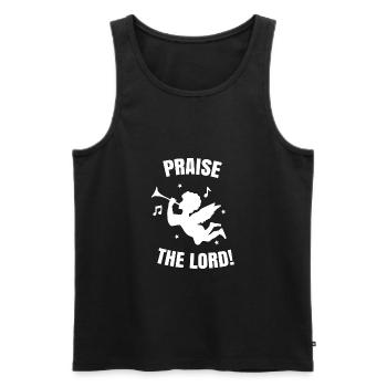 Praise the lord. Cherub angel - Men's Premium Organic Tank Top - black - Front - Michal (187cm)