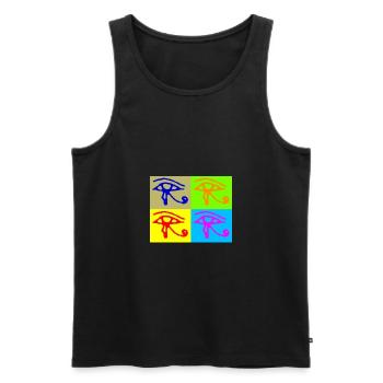 Warhol Eye Altes Ägypten - Männer Premium Bio Tank Top - Schwarz - Vorne - AI Model Male 178 light (178cm)