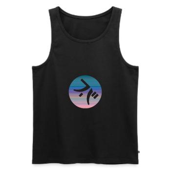 Glyph Alien Language Text - Men's Premium Organic Tank Top - black - Front - Michal (187cm)