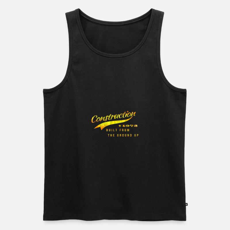 Baugewerbe-Abzeichen - Männer Premium Bio Tank Top - Schwarz