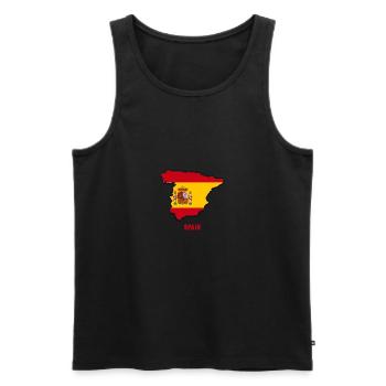 Spanien Flagge Spanische Abstammung Pride Eingeborene - Männer Premium Bio Tank Top - Schwarz - Vorne - AI Model Male 178 light (178cm)
