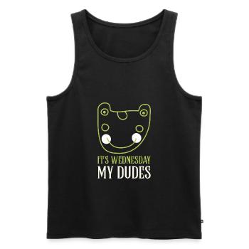 It is Wednesday my dudes! It's wednesday my dudes - Men's Premium Organic Tank Top - black - Front - AI Model Male 178 light (178cm)