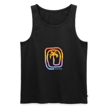 Cool Waimanalo Beach Oahu Hawaii Palmier - Débardeur bio Premium Homme - noir - Devant - Michal (187cm)