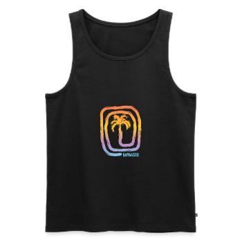 Vacances souvenirs de palmier de la Barbade - Débardeur bio Premium Homme - noir - Devant - Michal (187cm)