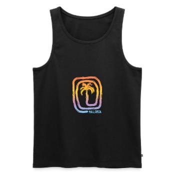 Cool Mallorca Majorque Espagne Palmier Souvenir - Débardeur bio Premium Homme - noir - Devant - Michal (187cm)
