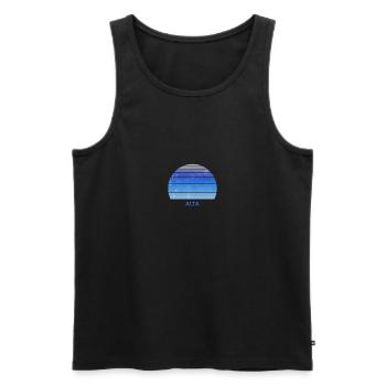 Retro Alta Utah Sunset Outdoors Fan Ski Skiing - Men's Premium Organic Tank Top - black - Front - Michal (187cm)