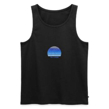 Rétro Telluride Colorado Coucher de soleil en plein air Fan Ski - Débardeur bio Premium Homme - noir - Devant - Michal (187cm)