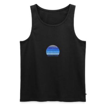 Retro Winter Park Colorado Sunset Outdoor-Ventilator - Männer Premium Bio Tank Top - Schwarz - Vorne - AI Model Male 178 light (178cm)