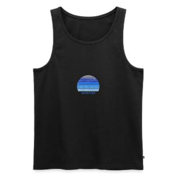Retro Whistler Canada Sunset Outdoors Fan Ski - Männer Premium Bio Tank Top - Schwarz - Vorne - AI Model Male 178 light (178cm)