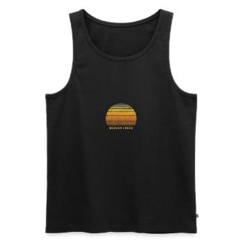 Retro Beaver Creek Colorado Ski Skiing Outdoors - Men's Premium Organic Tank Top - black - Front - Michal (187cm)