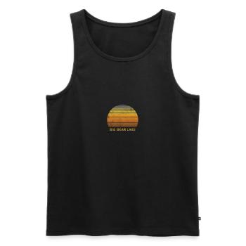 Retro Big Bear Lake California Ski Skiing - Men's Premium Organic Tank Top - black - Front - Michal (187cm)
