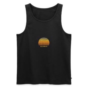 Retro Bozeman Montana Ski Skiing Outdoor-Ventilator - Männer Premium Bio Tank Top - Schwarz - Vorne - AI Model Male 178 light (178cm)