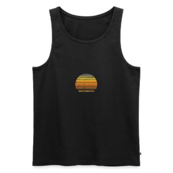 Retro Snowmass Colorado Ski Skiing Outdoors Fan - Men's Premium Organic Tank Top - black - Front - Michal (187cm)