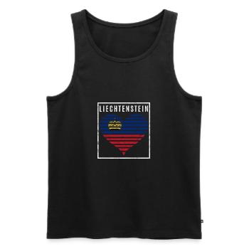 Liechtenstein - Männer Premium Bio Tank Top - Schwarz - Vorne - AI Model Male 178 light (178cm)