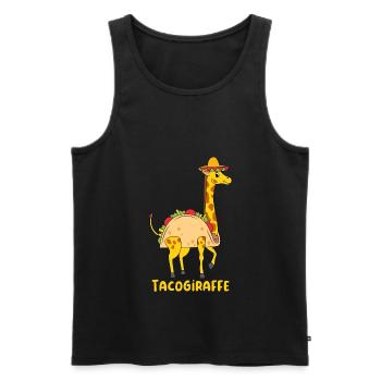 Mexican Food Fiesta Taco Tacogiraffe - Men's Premium Organic Tank Top - black - Front - Michal (187cm)