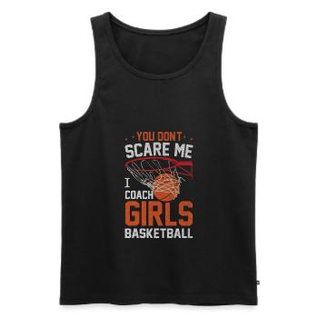 I Teach Girls Basketball Coach - Männer Premium Bio Tank Top - Schwarz - Vorne - Michal (187cm)