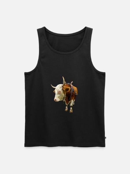 cow beef cow cow animal animal - Men's Premium Organic Tank Top - black