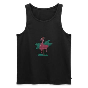 Flamingo Flamenco cadeau de Noël Ugly Sweate - Débardeur bio Premium Homme - noir - Devant - Michal (187cm)