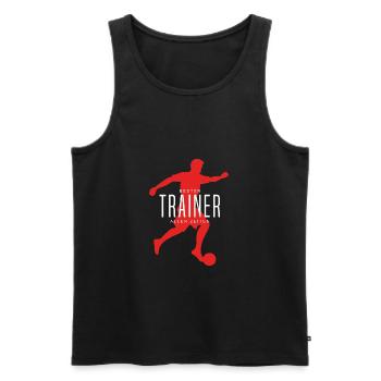 Bester Trainer aller Zeiten Fußball Trainer Shirt - Männer Premium Bio Tank Top - Schwarz - Vorne - AI Model Male 178 light (178cm)