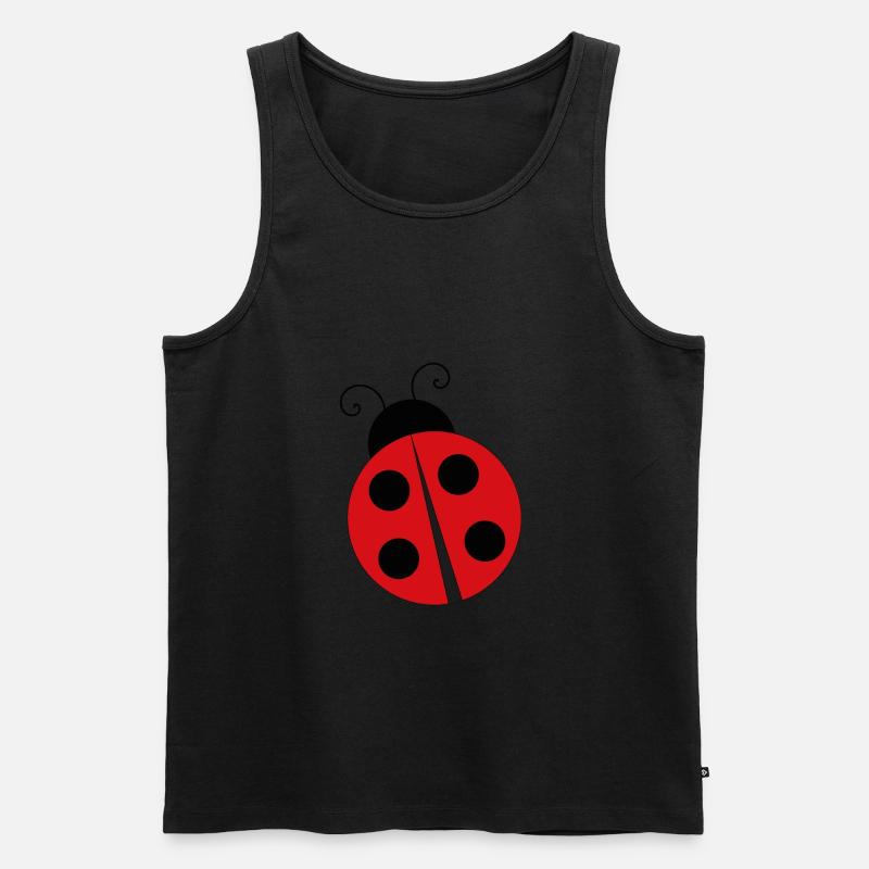 Marienkäfer Ladybug - Männer Premium Bio Tank Top - Schwarz