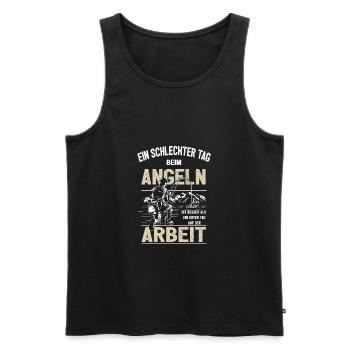 Ein schlechter Tag beim Angeln | Angel Freunde - Männer Premium Bio Tank Top - Schwarz - Vorne - AI Model Male 178 light (178cm)