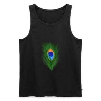 Pfauenauge - Männer Premium Bio Tank Top - Schwarz - Vorne - Michal (187cm)